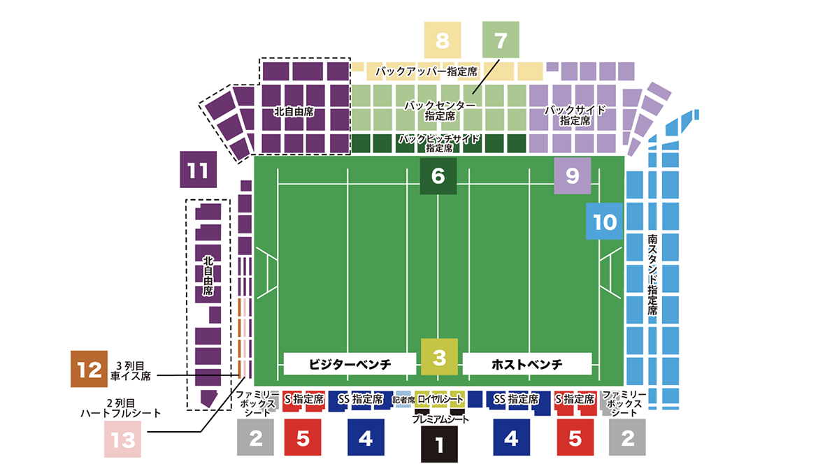 ヤマハスタジアム座席図