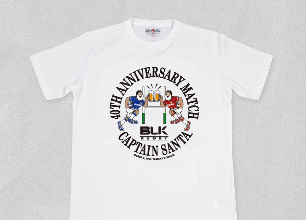 BLK×キャプテンサンタ 40周年記念マッチコラボTシャツ