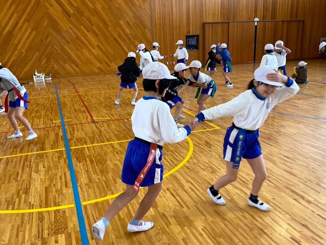 普及No.216【トップアスリート連携事業】浜松市立与進小学校にてラグビー体験を実施いたしました