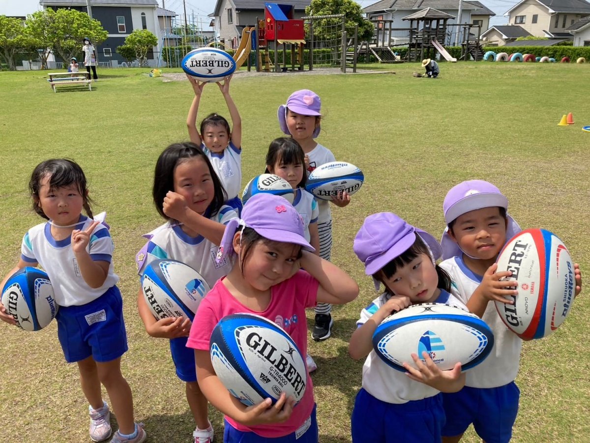 普及No.10【REVSキャラバン】浅羽西幼稚園にてラグビー体験を実施いたしました