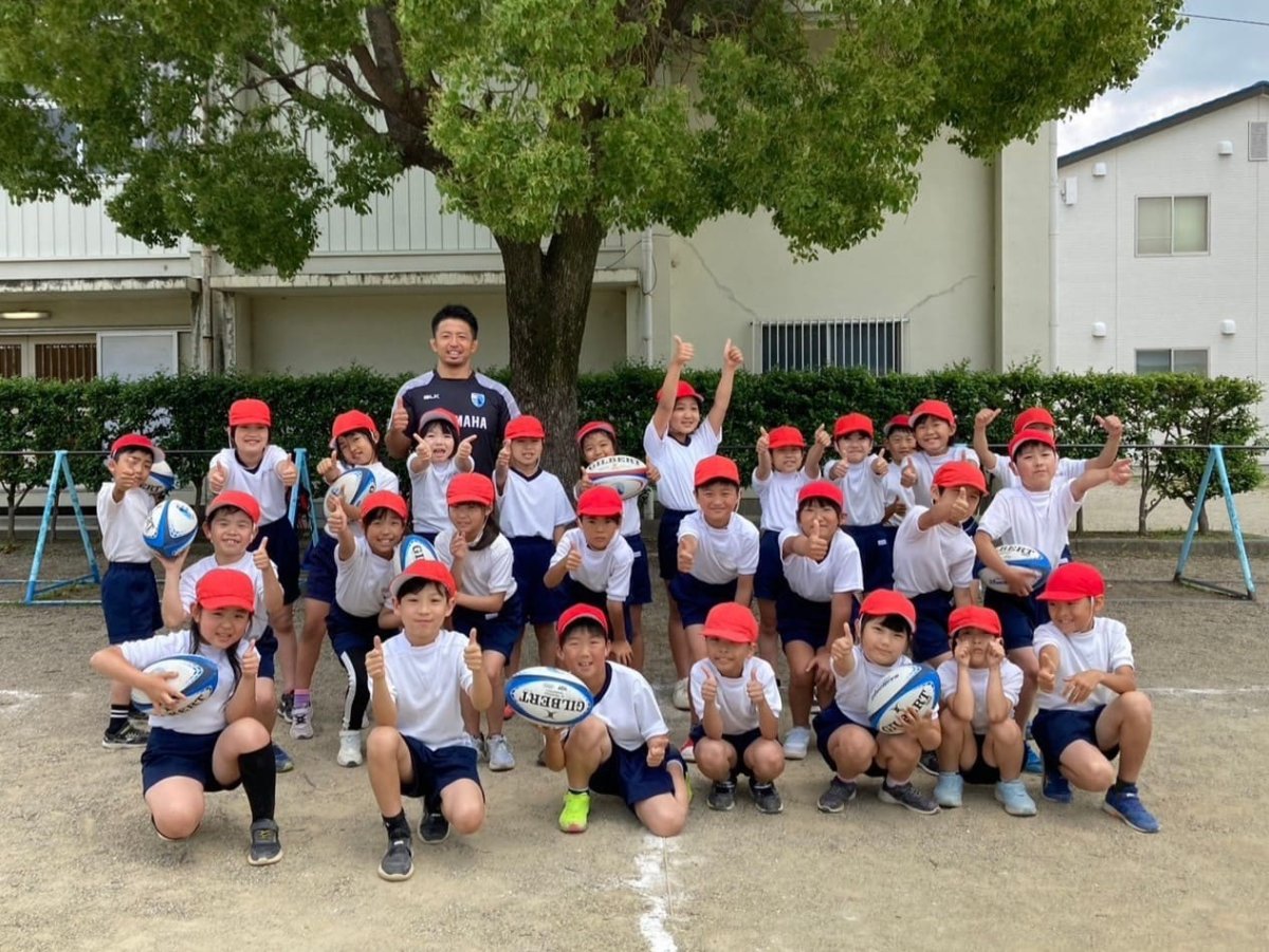 普及No.19【REVSキャラバン】浜松市立中瀬小学校にてタグラグビー教室