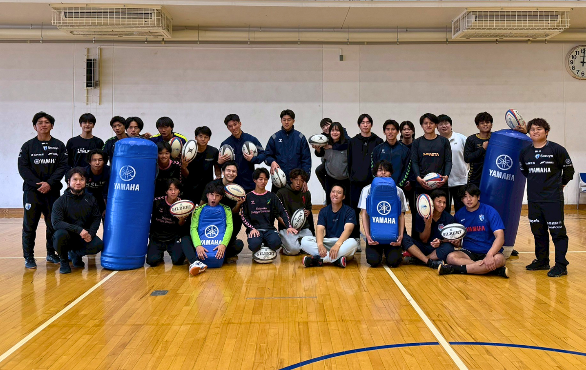 【ホストエリア活動】静岡産業大学にてラグビー授業を実施しました