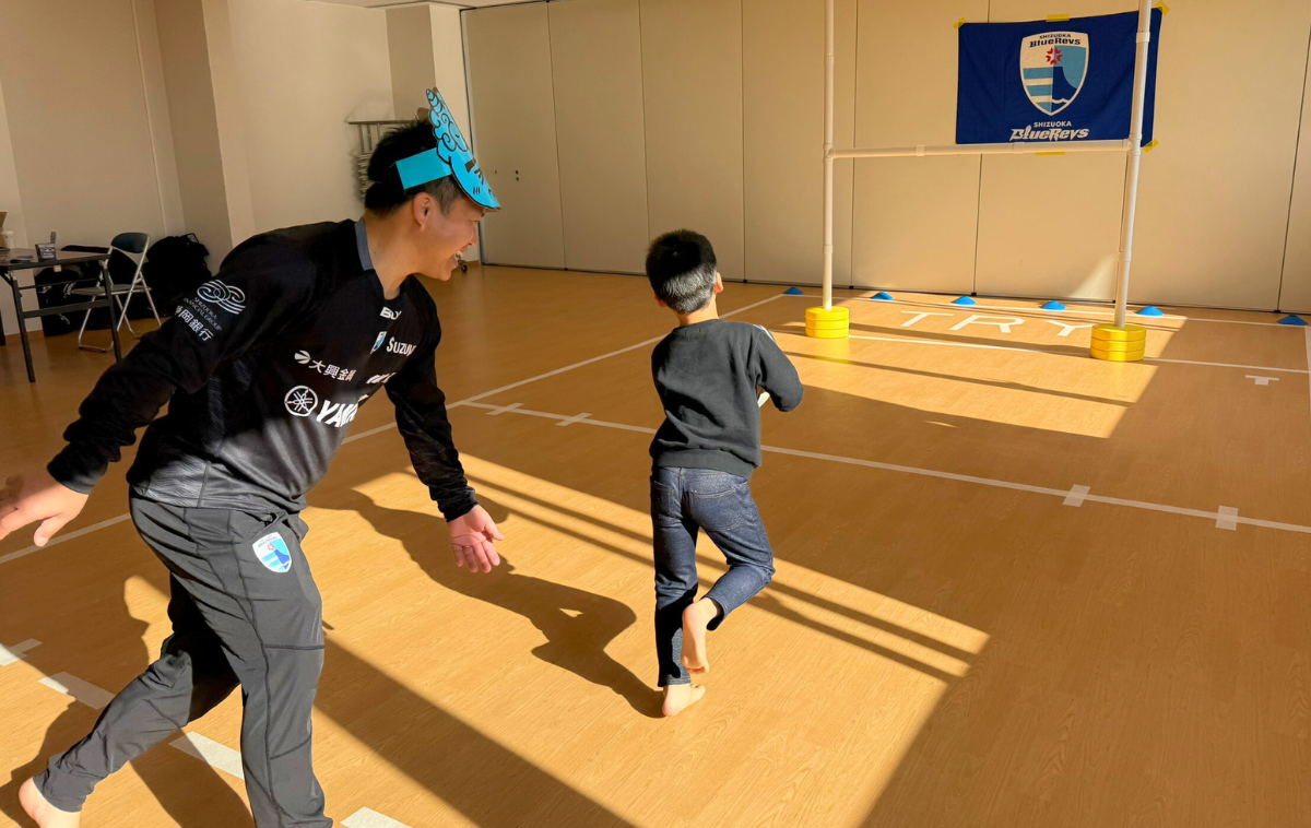 【ホストエリア活動】子育てファミリー集まれ! eランド2026にてラグビー体験を実施しました