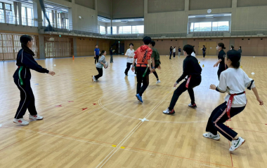 【ホストエリア活動】袋井市 新規採用職員研修にてタグラグビーでのチームビルディングを実施しました