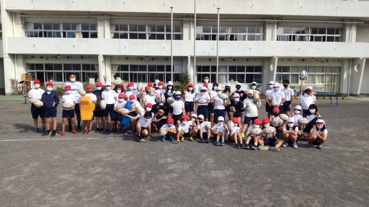 【レガシー事業】伊東市立宇佐美小学校にてラグビー体験＆講演会を実施いたしました