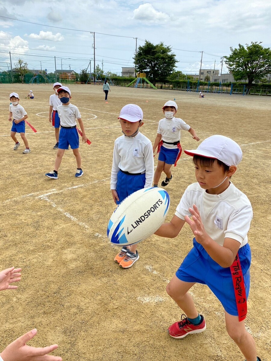 普及No.20【REVSキャラバン】浜松市立内野小学校にてタグラグビー教室を実施いたしました