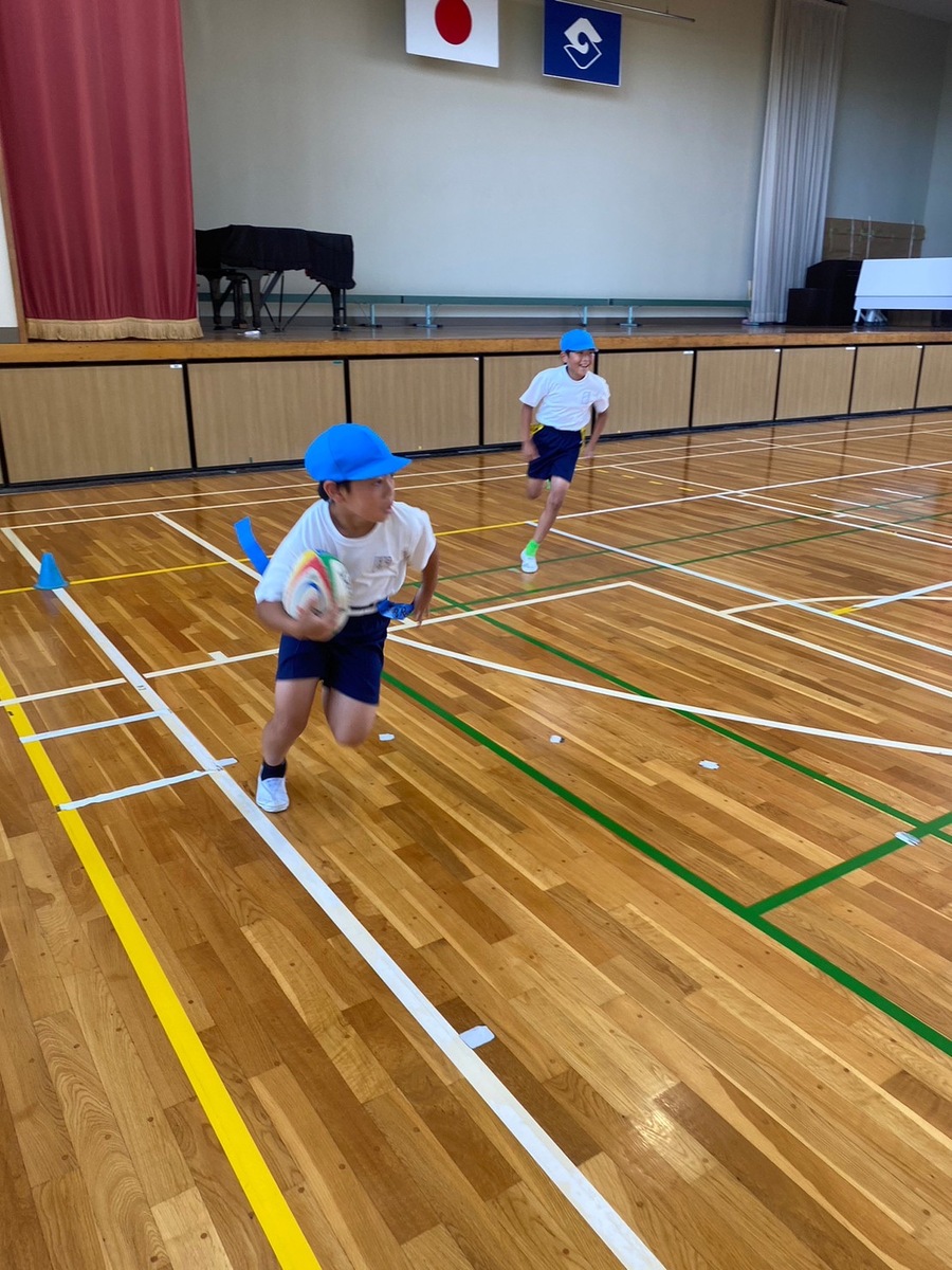 普及No.61【REVSキャラバン】静岡市立長田北小学校にてタグラグビー教室を実施いたしました