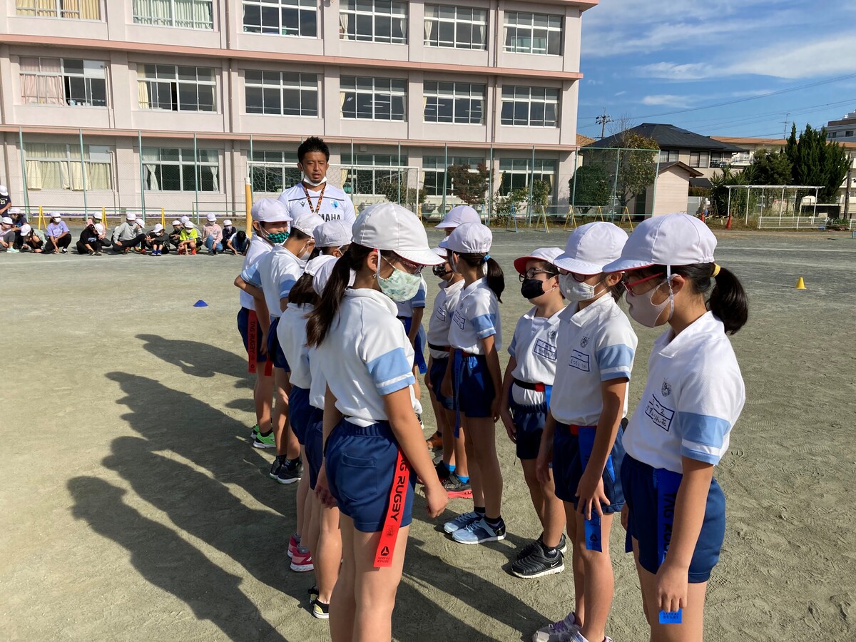 【オリパラ事業】浜松市立入野小学校にてタグラグビー体験会を実施いたしました