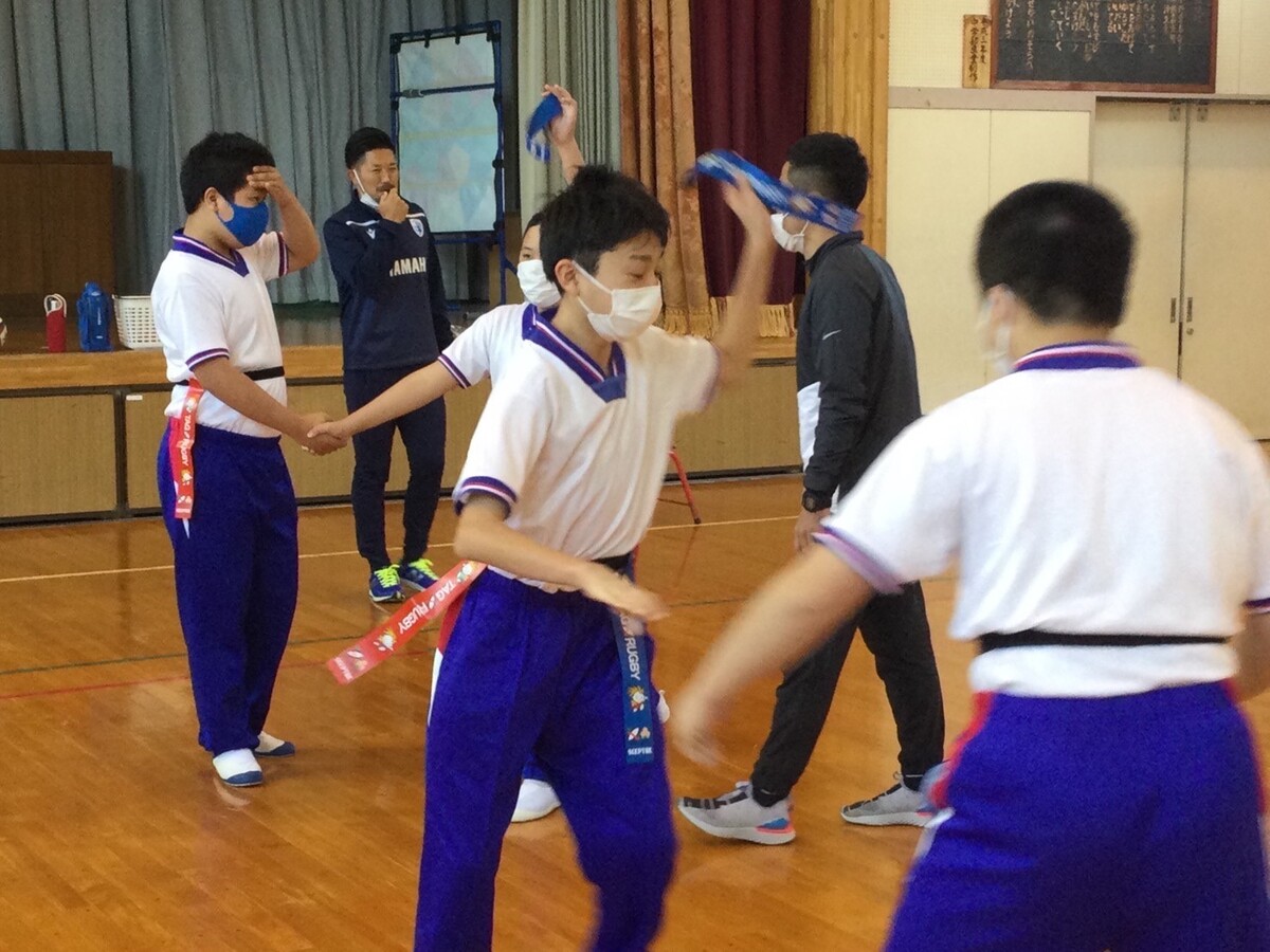 【レガシー事業】静岡県立袋井特別支援学校にてタグラグビー体験会を実施いたしました