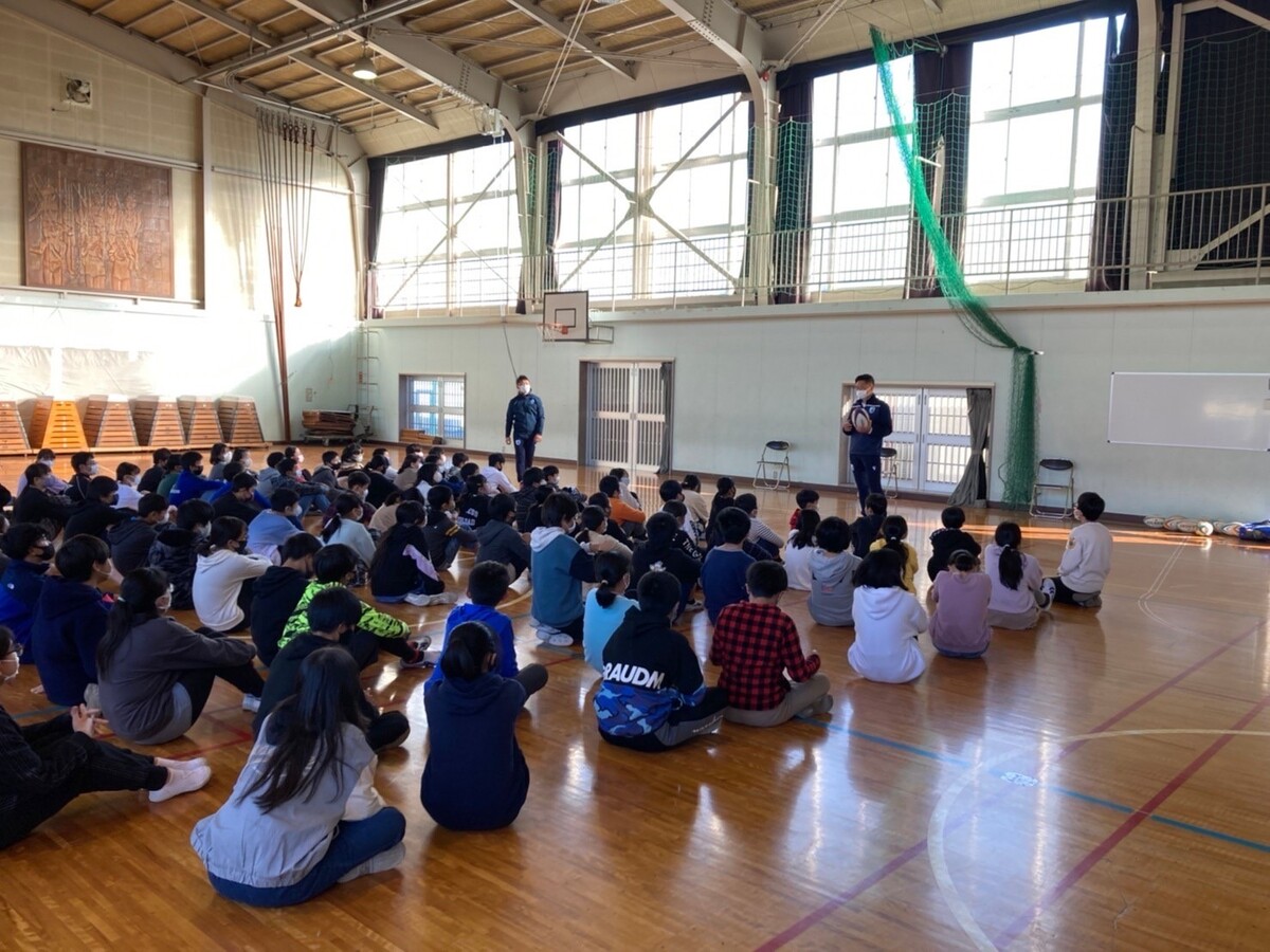 【オリパラ事業】浜松市立伊佐見小学校にてラグビー体験会を実施いたしました