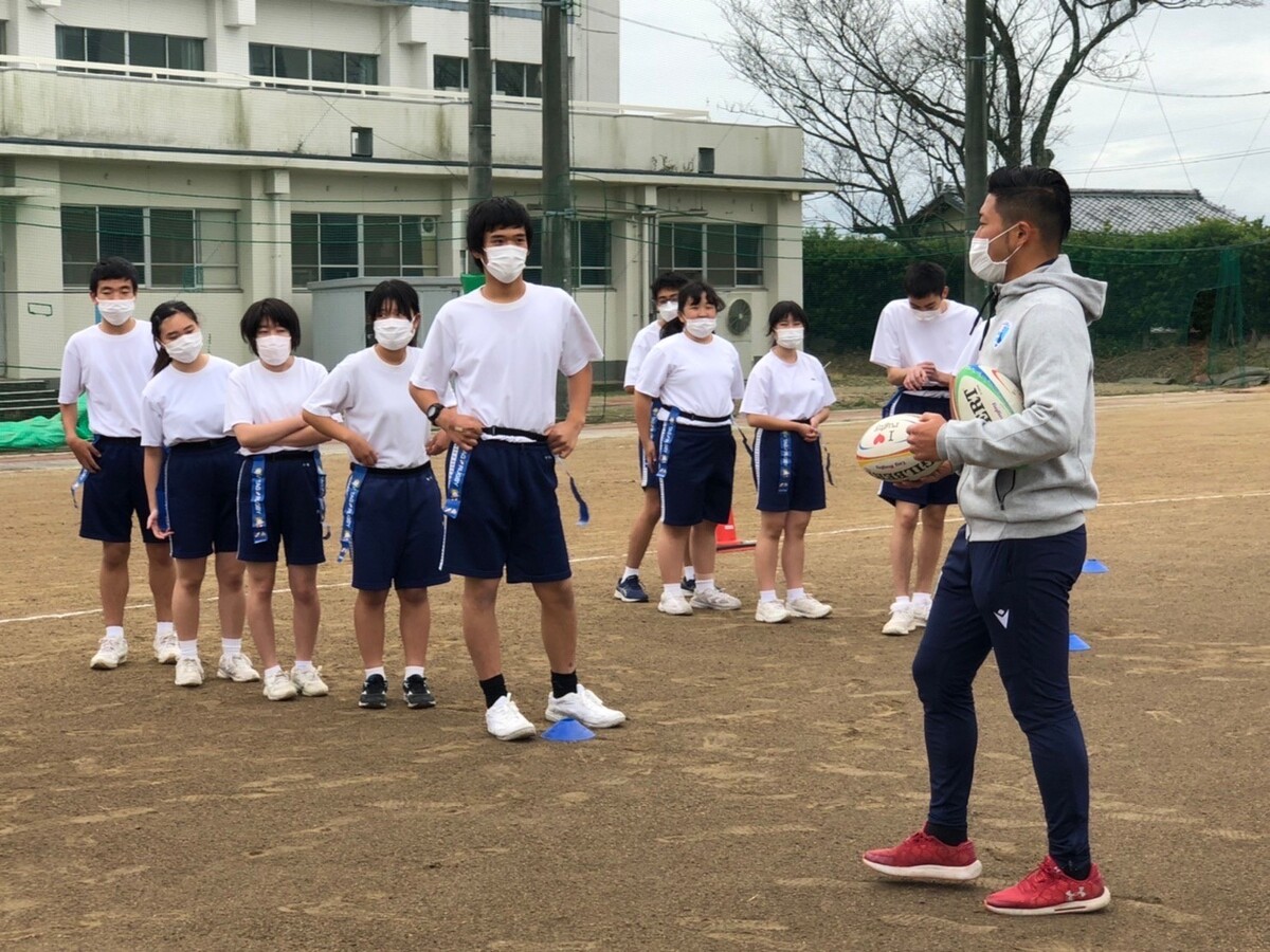 【磐田市普及】袋井特別支援学校にてタグラグビー体験会を実施いたしました