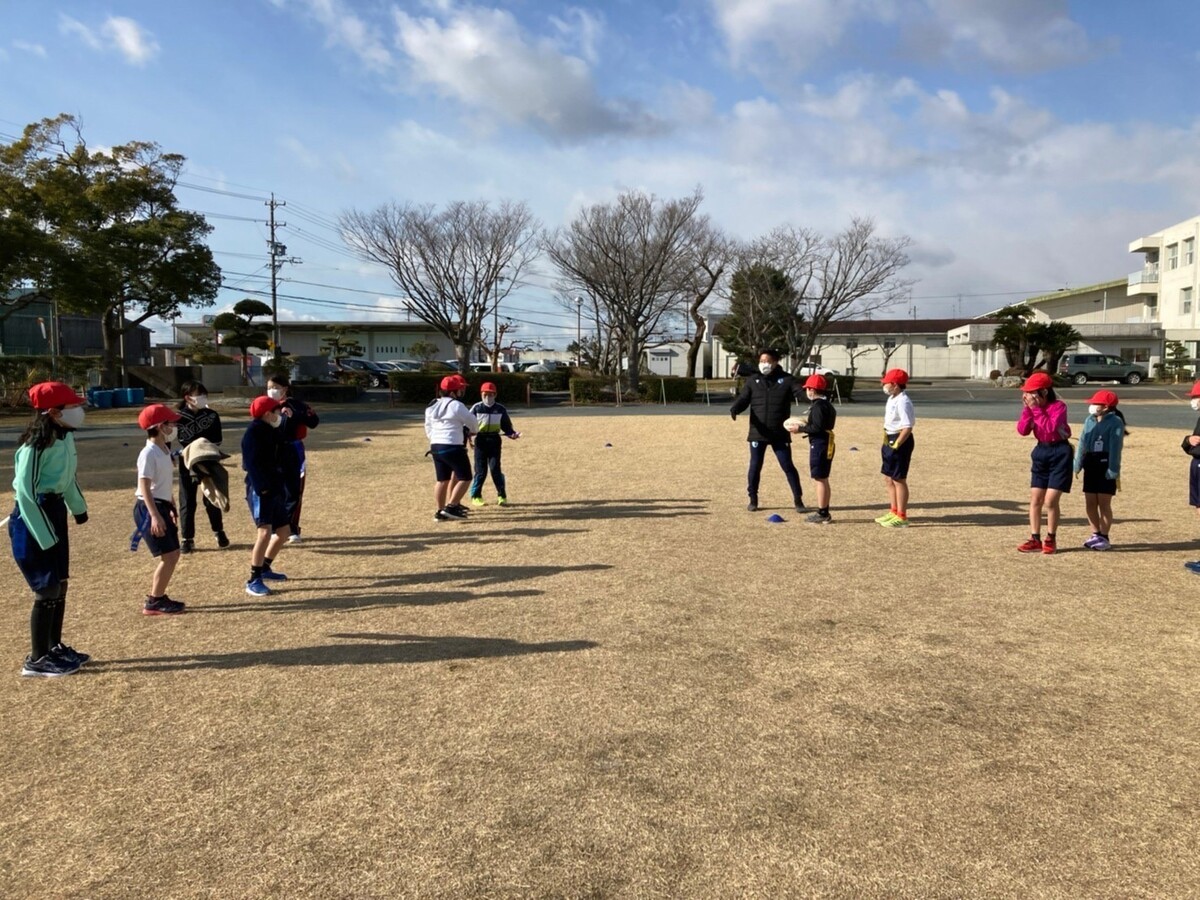 【レガシー事業】磐田南小学校にてタグラグビー体験会を実施いたしました