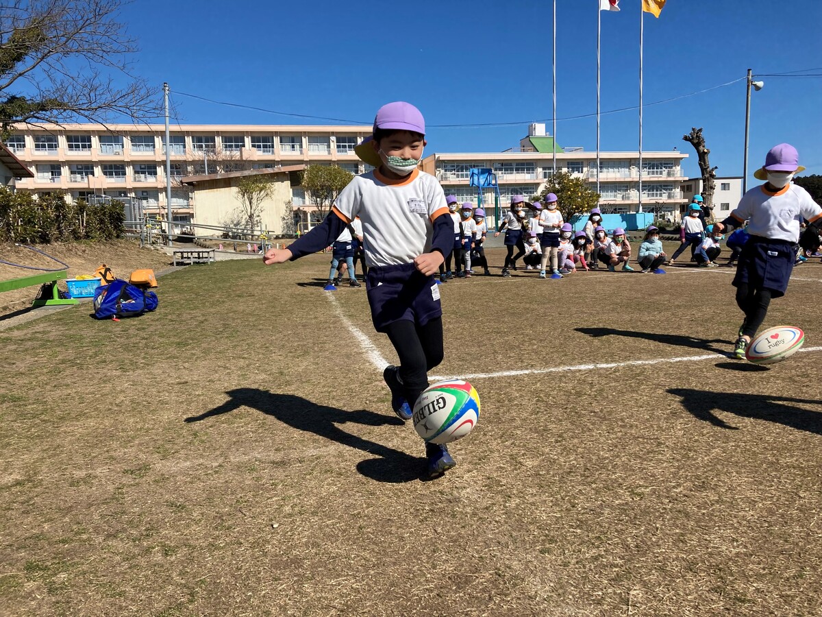 【磐田市普及】東部幼稚園にてラグビー体験会を実施いたしました