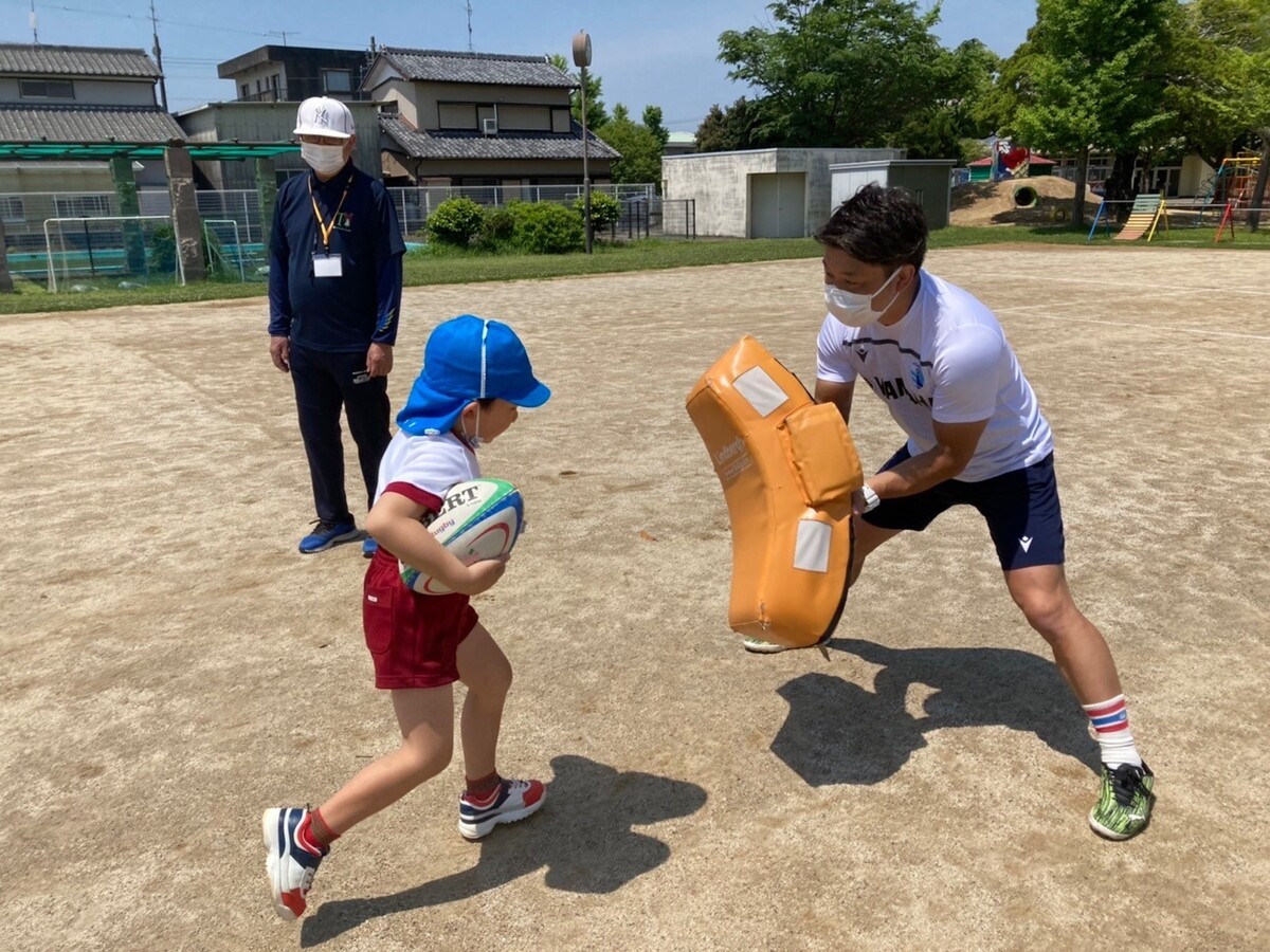 普及No.3【浜松市普及】浜松市立雄踏幼稚園にてラグビー体験会を実施いたしました