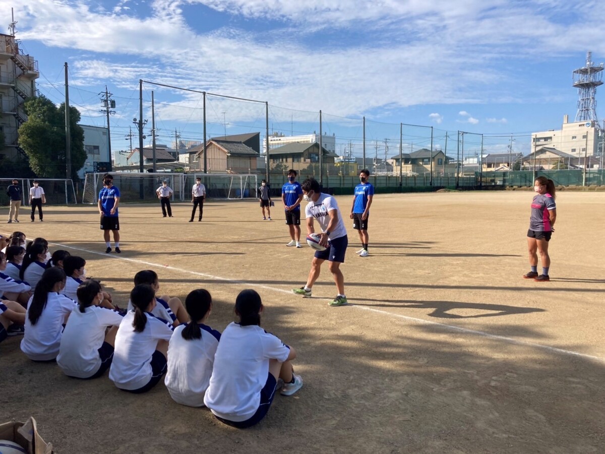 【レガシー事業】磐田農業高校でタグラグビー指導を実施しました