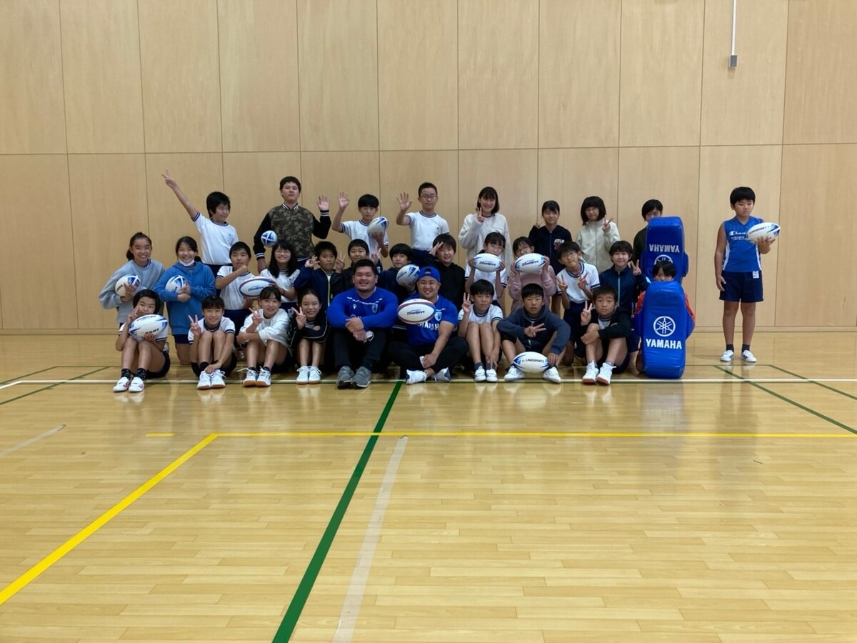 普及No.62【オリパラ事業】磐田市立豊田北部小学校にて夢語り＆ラグビー体験を実施いたしました