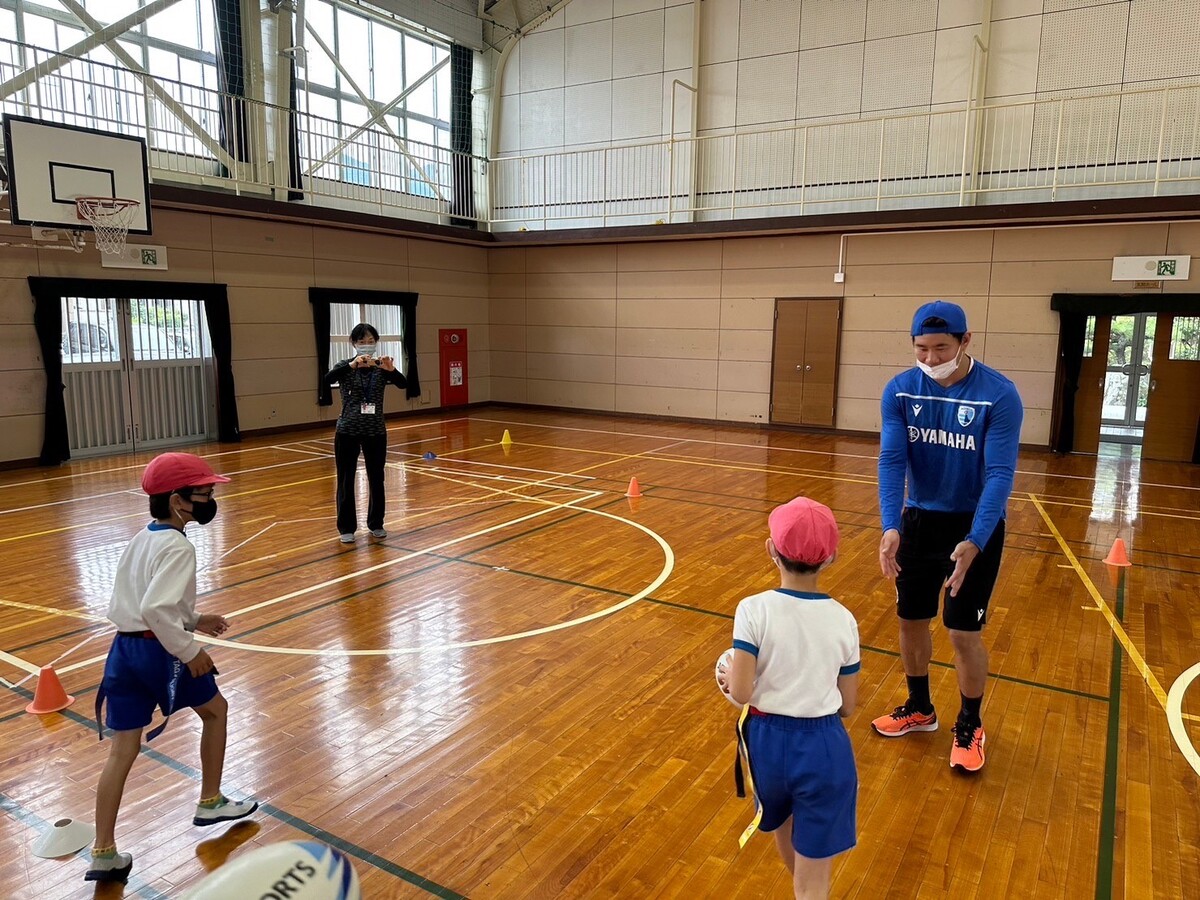 普及No.70【浜松市普及】浜松市立井伊谷小学校にてタグラグビー教室を実施いたしました