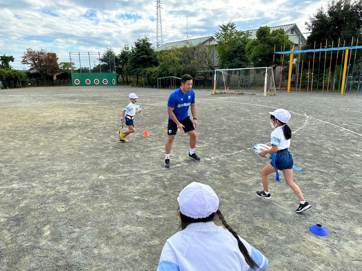 普及No.73【浜松市普及】浜松市立入野小学校にてタグラグビー教室を実施いたしました