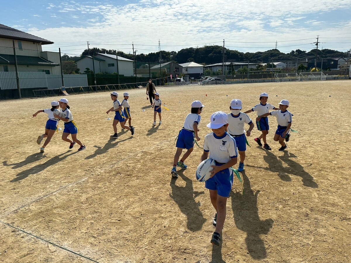 普及No.109【浜松市普及】浜松市立富塚小学校にてタグラグビー教室を実施いたしました