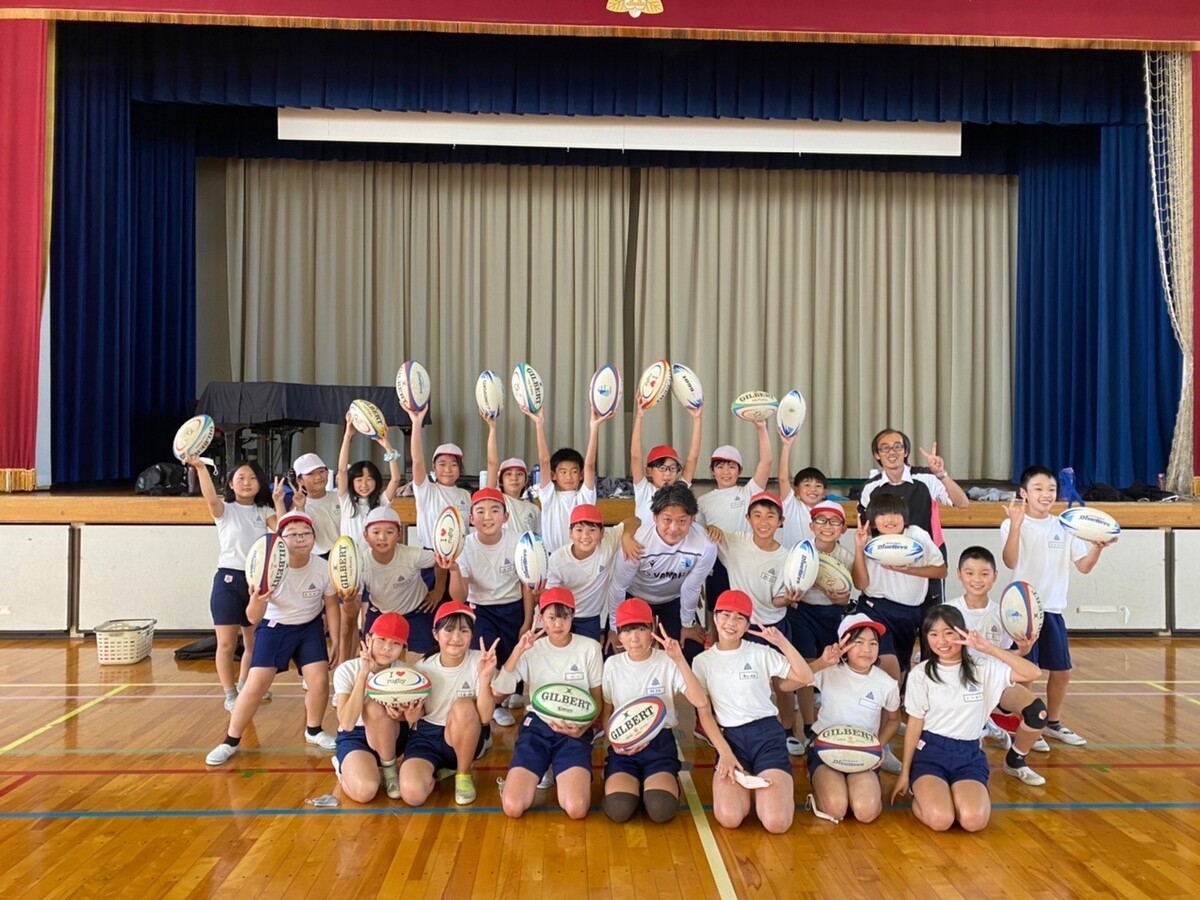普及No.128【レガシ―事業】島田市立五和小学校にてタグラグビー教室を実施いたしました