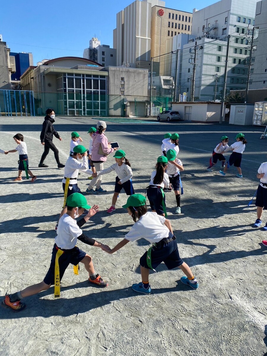 普及No.158【静岡市普及】静岡市立伝馬町小学校にてタグラグビー教室を実施いたしました