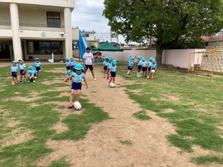 普及No.41【REVSキャラバン】山名幼稚園にてラグビー体験を実施いたしました