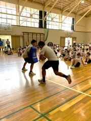 普及No.65【REVSキャラバン】富士宮市立富士根北中学校にて夢語り＆ラグビー体験授業を実施いたしました