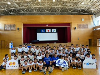 普及No.76【REVSキャラバン】磐田市立豊田南小学校にてタグラグビー教室＆ラグビー講座を実施いたしました