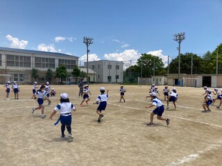 普及No.8【浜松市普及】浜松市立葵が丘小学校にてタグラグビー教室を実施いたしました