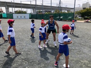 普及No.35【浜松市普及】浜松市立上島小学校にてタグラグビー教室を実施いたしました