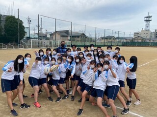 普及No.88【レガシー事業】磐田農業高校にてタッチラグビー・タグラグビー教室を実施いたしました