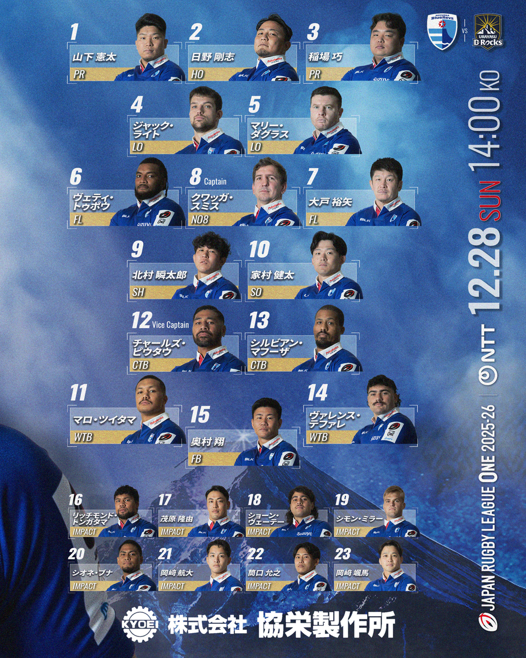 NTT JAPAN RUGBY LEAGUE ONE 2025-26 D1 第3節 〈みずほ〉 presents